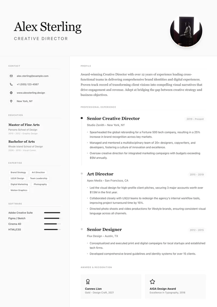 Creative Director Resume