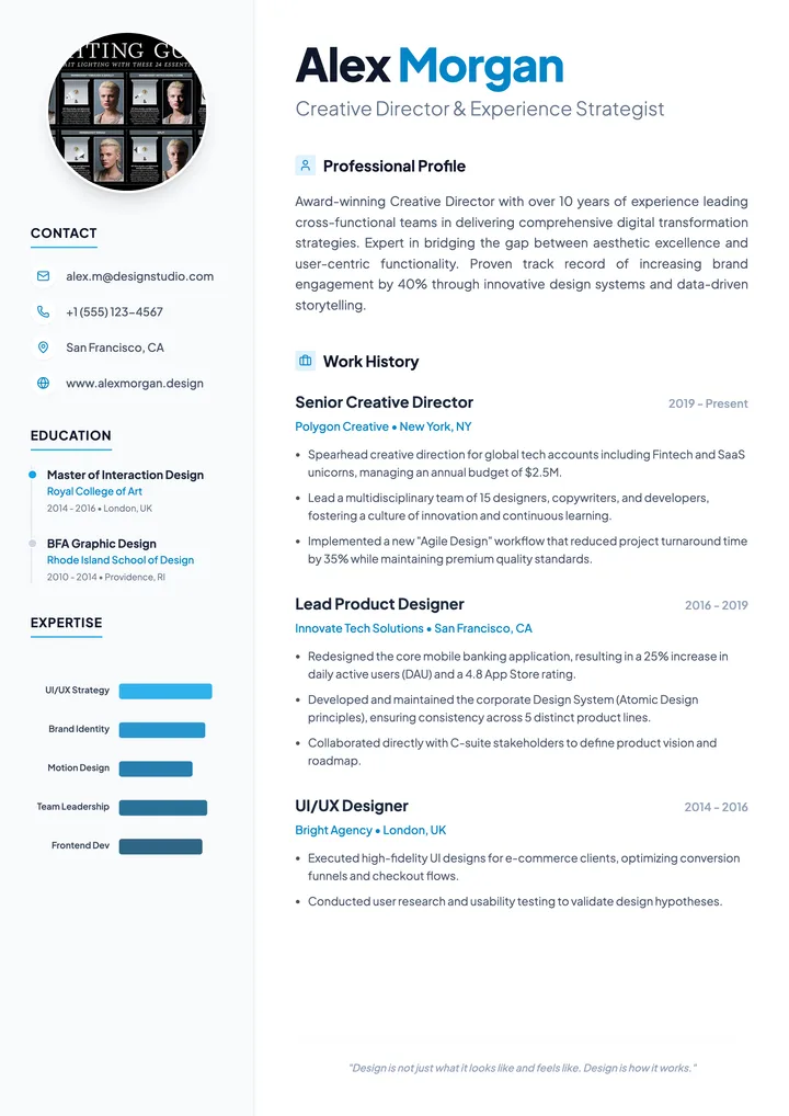 Creative Portfolio CV