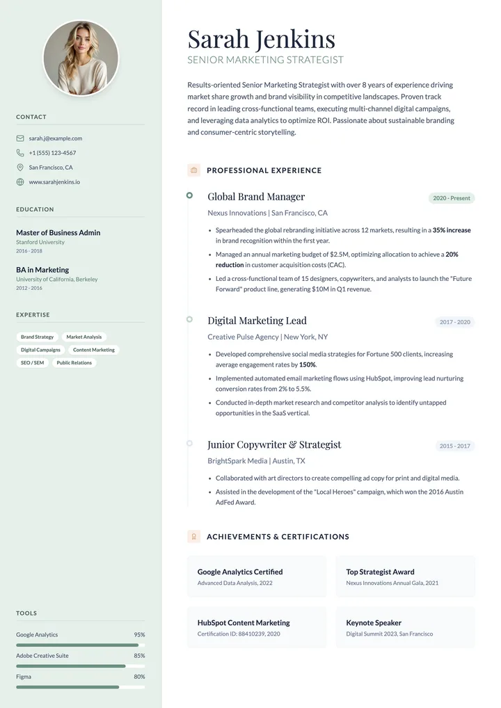Experience Snapshot Resume
