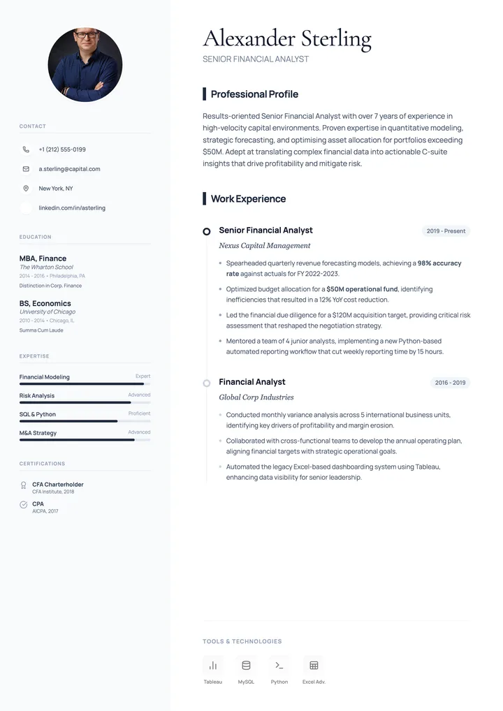 Finance Resume