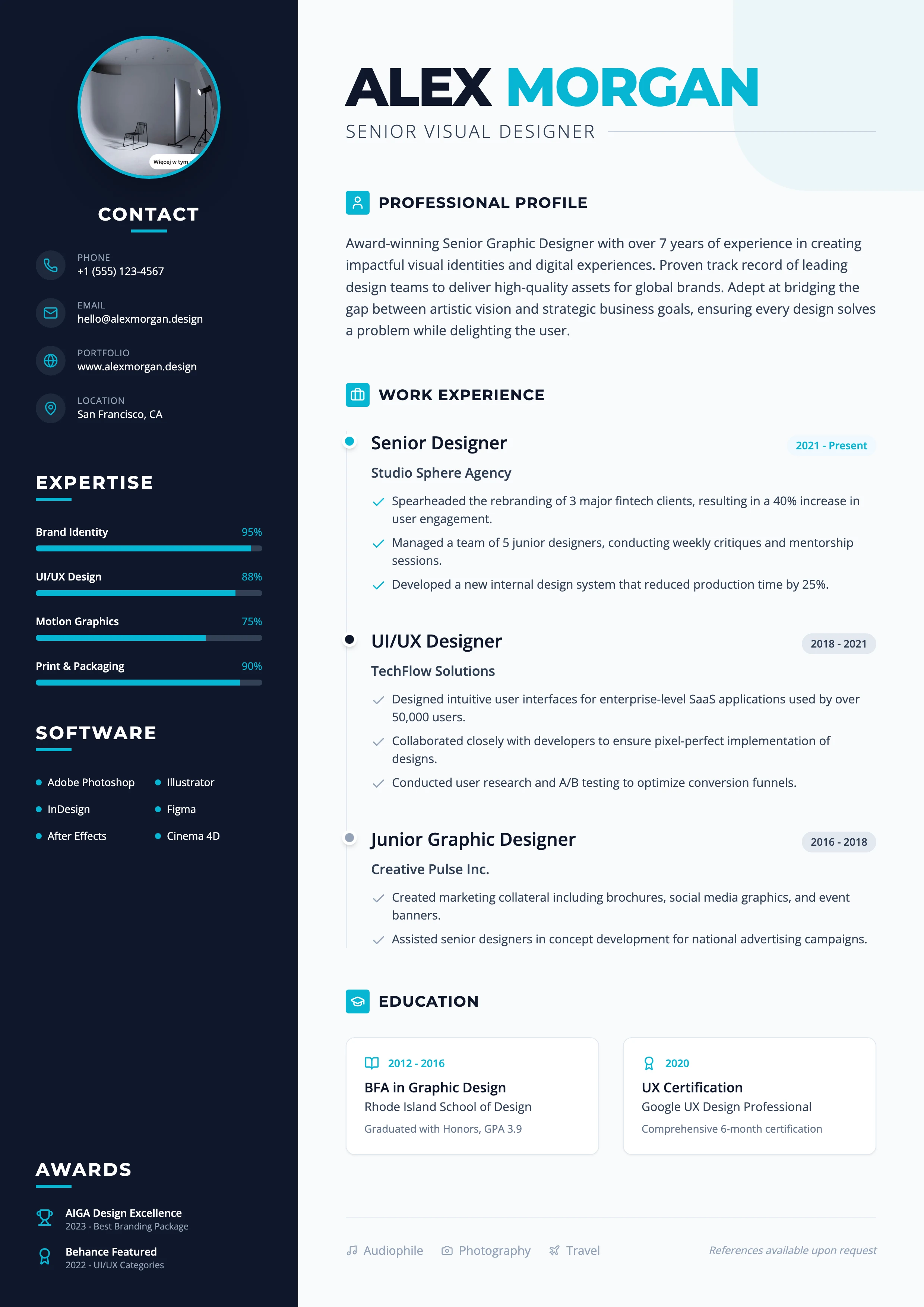 Graphic Designer Resume: cover