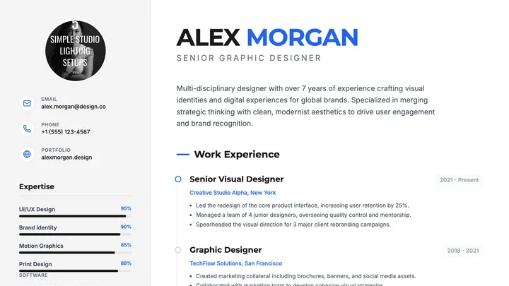 Graphic Designer Resume