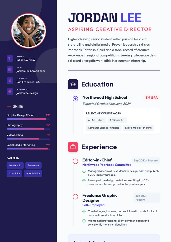 High School Resume