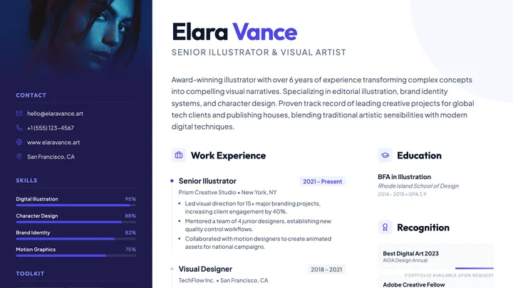 Illustrator Resume