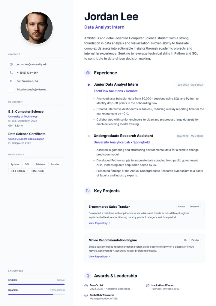 Intern Resume