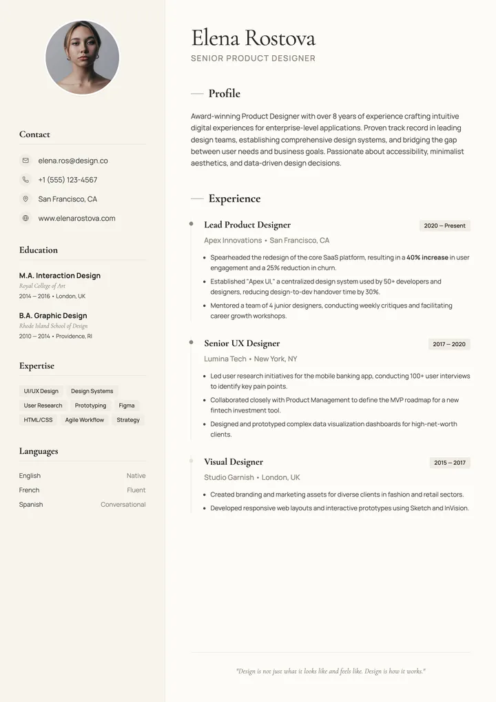 Job Application Resume