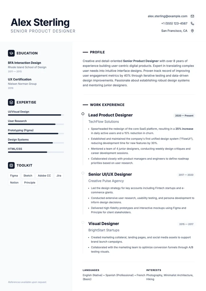 Minimal Resume
