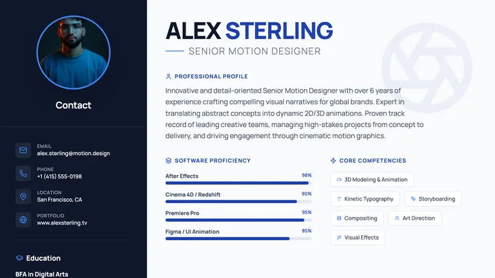 Motion Designer Resume