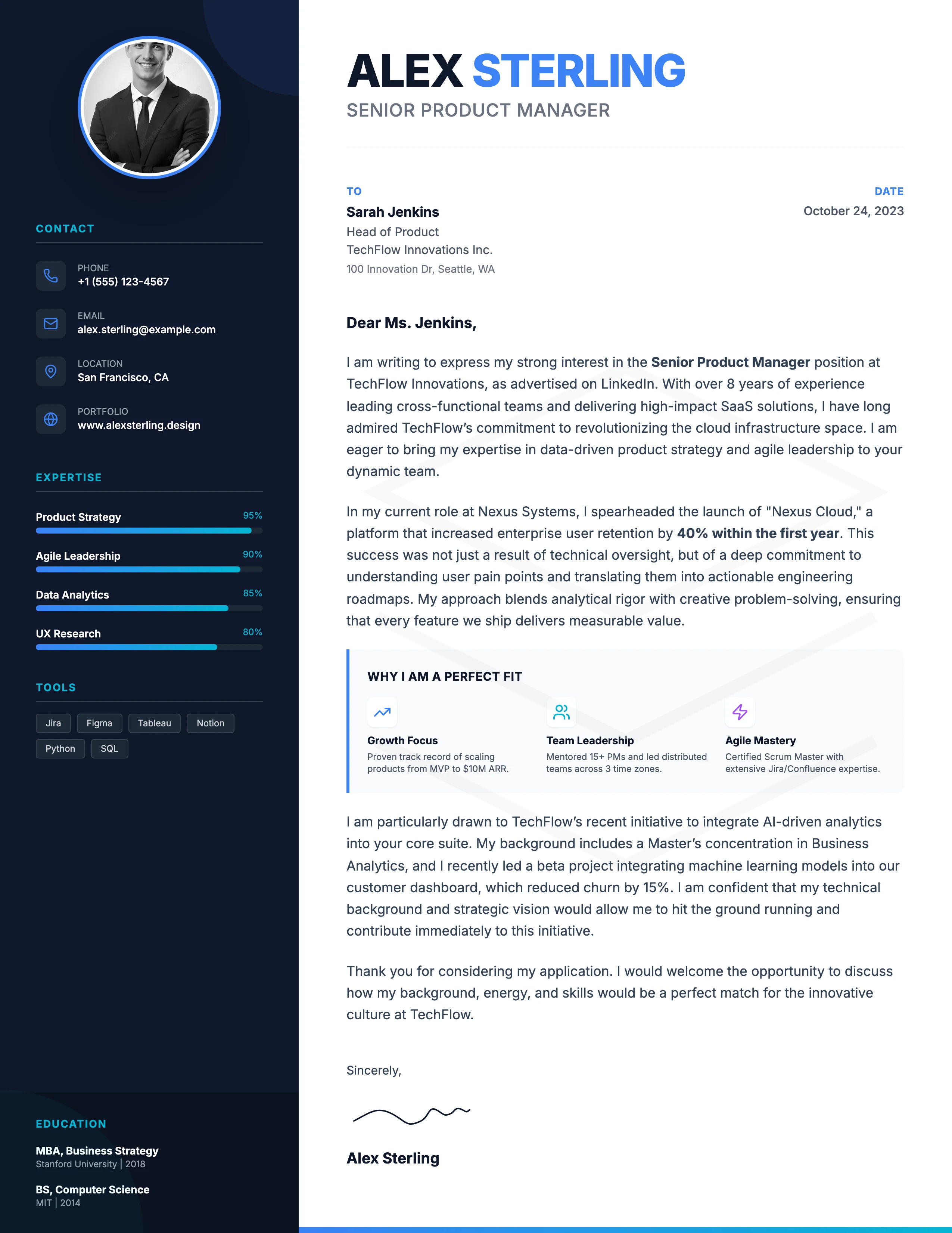Motivation Letter: cover