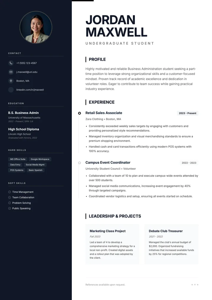 Part Time Resume