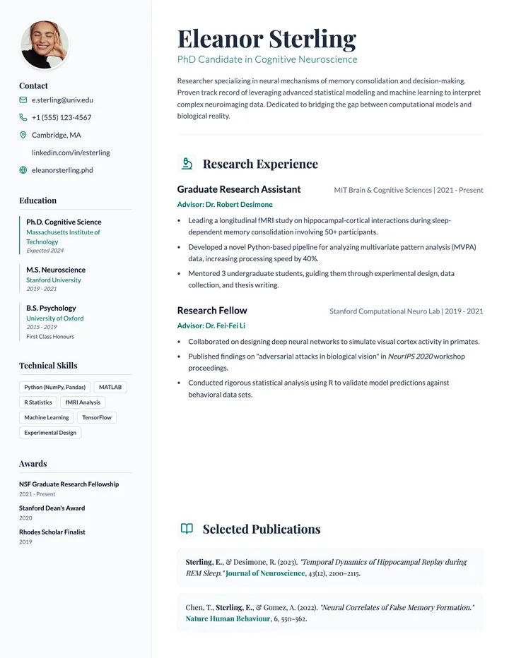 PhD Resume