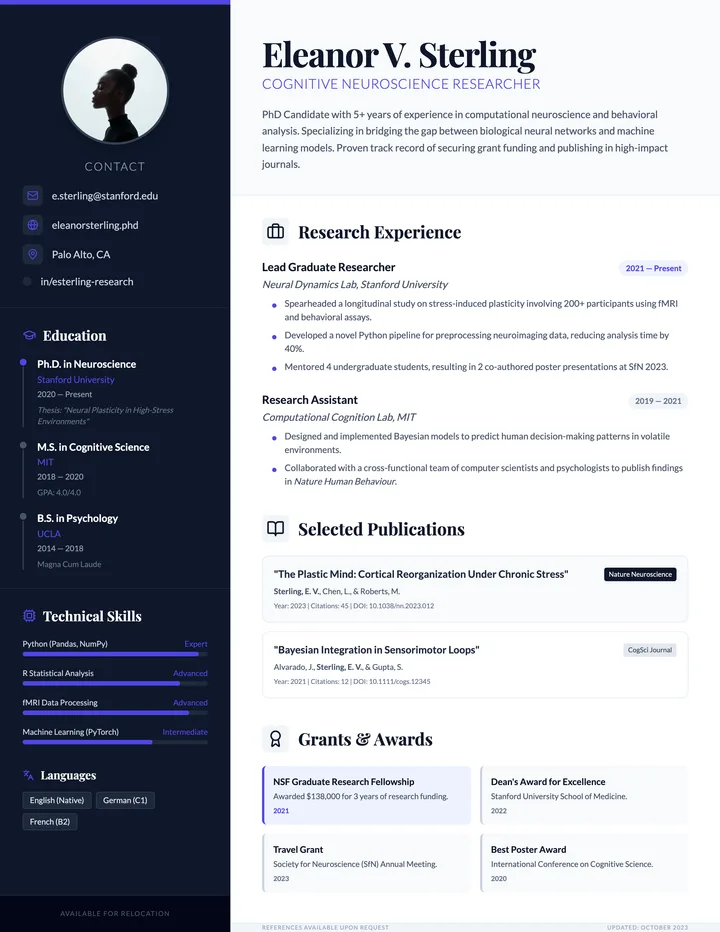 PhD Resume