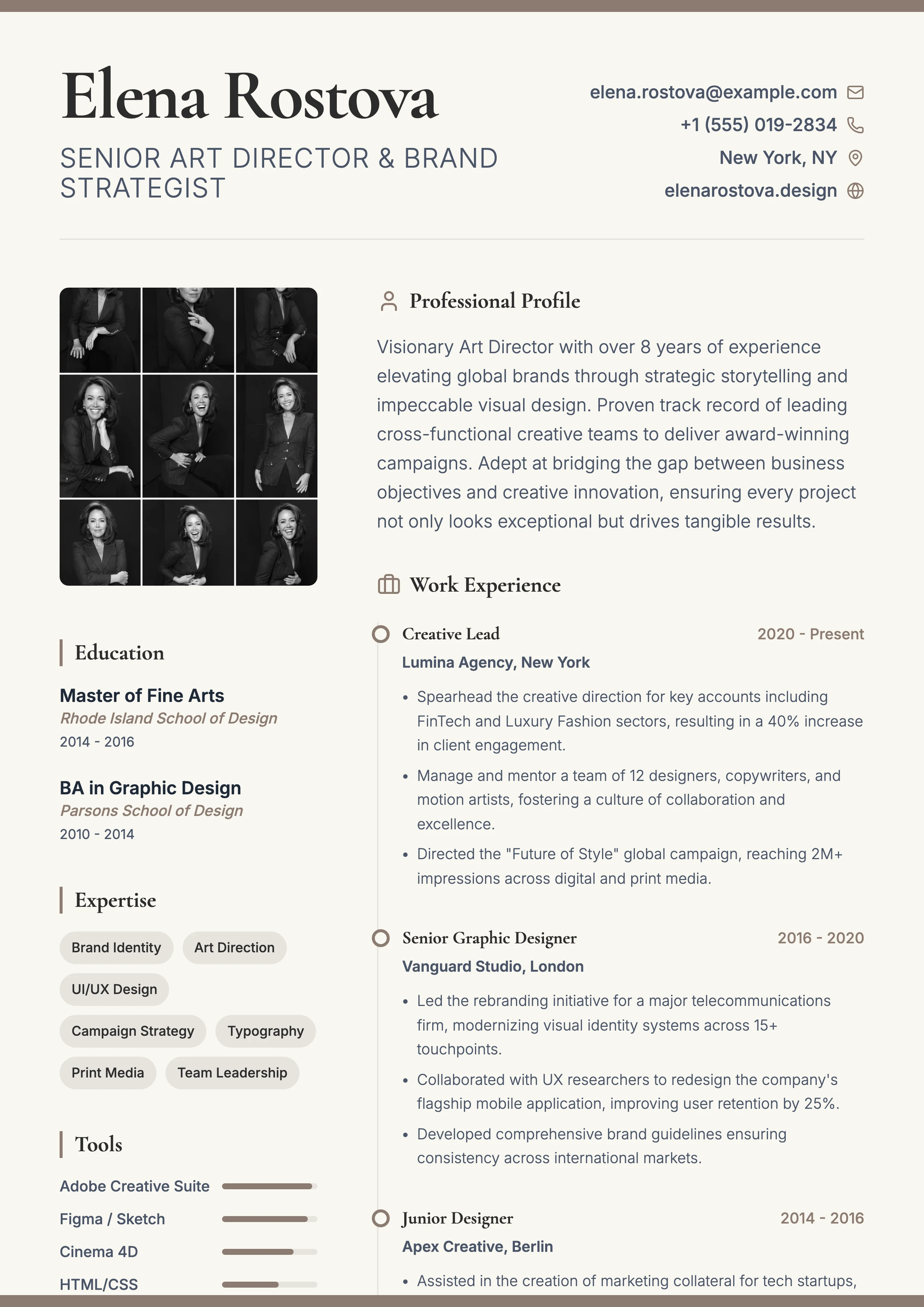 Portfolio Resume: cover