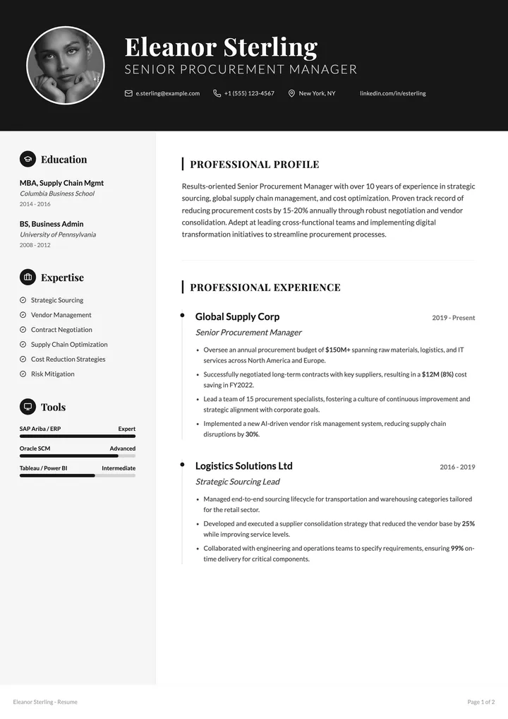 Procurement Resume