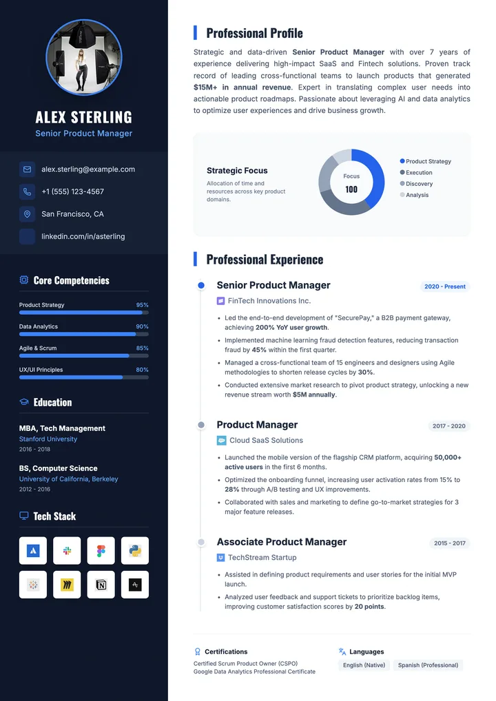Product Manager Resume