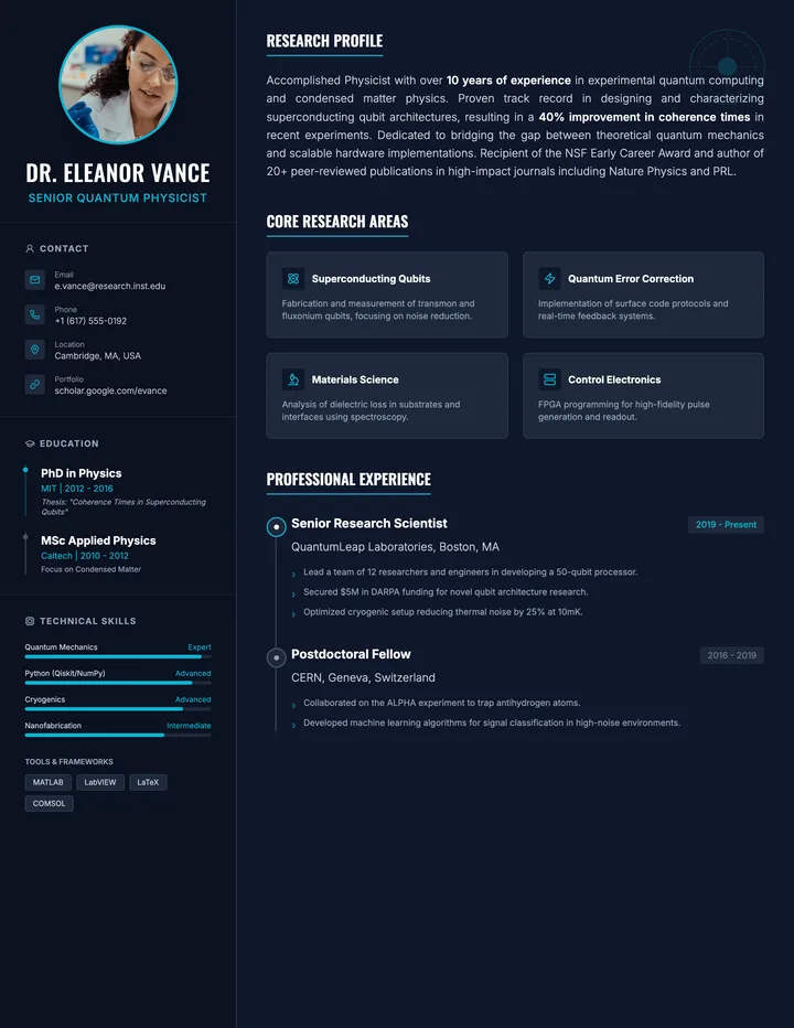 Scientist CV