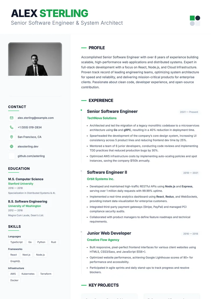Software Engineer Resume