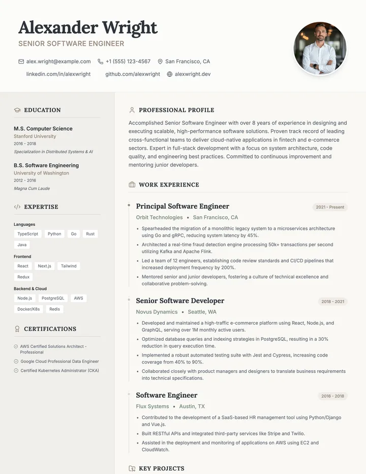 Software Engineer Resume