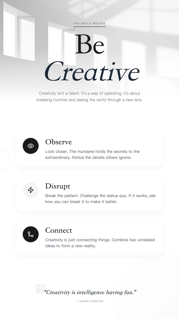 Be Creative