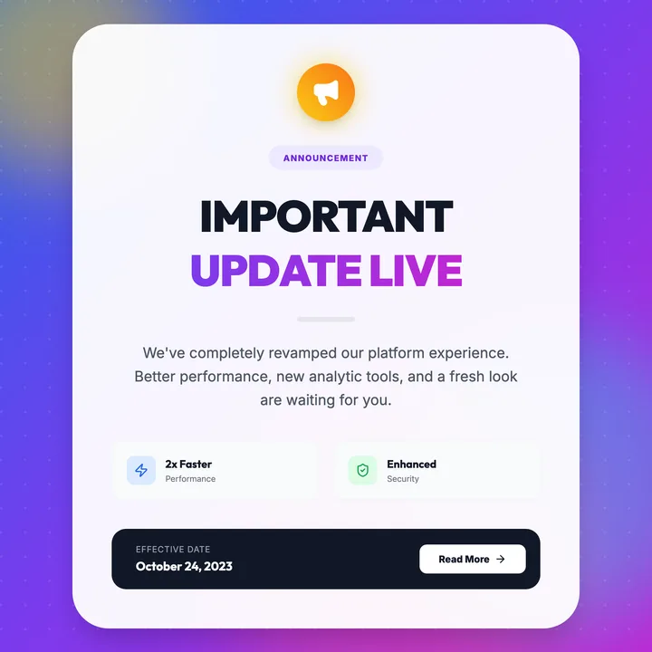Important Update