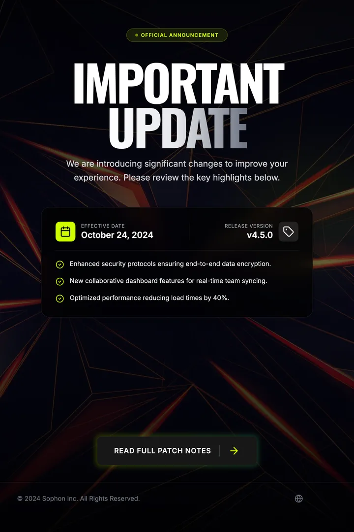 Important Update