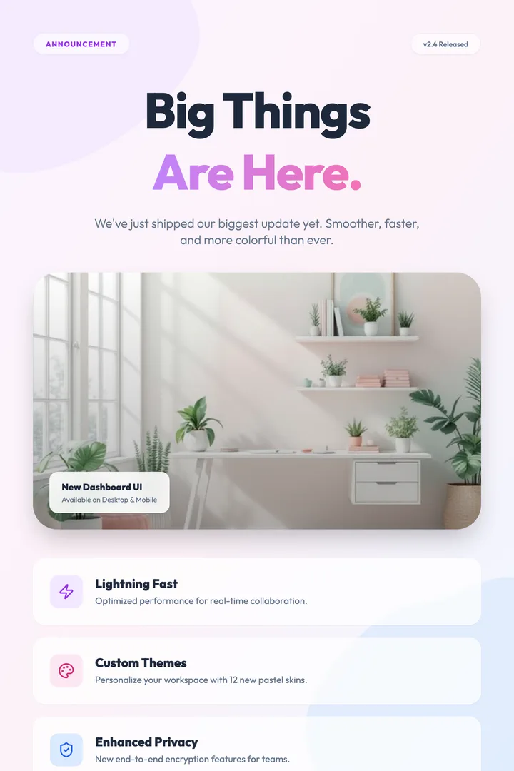 Product Update
