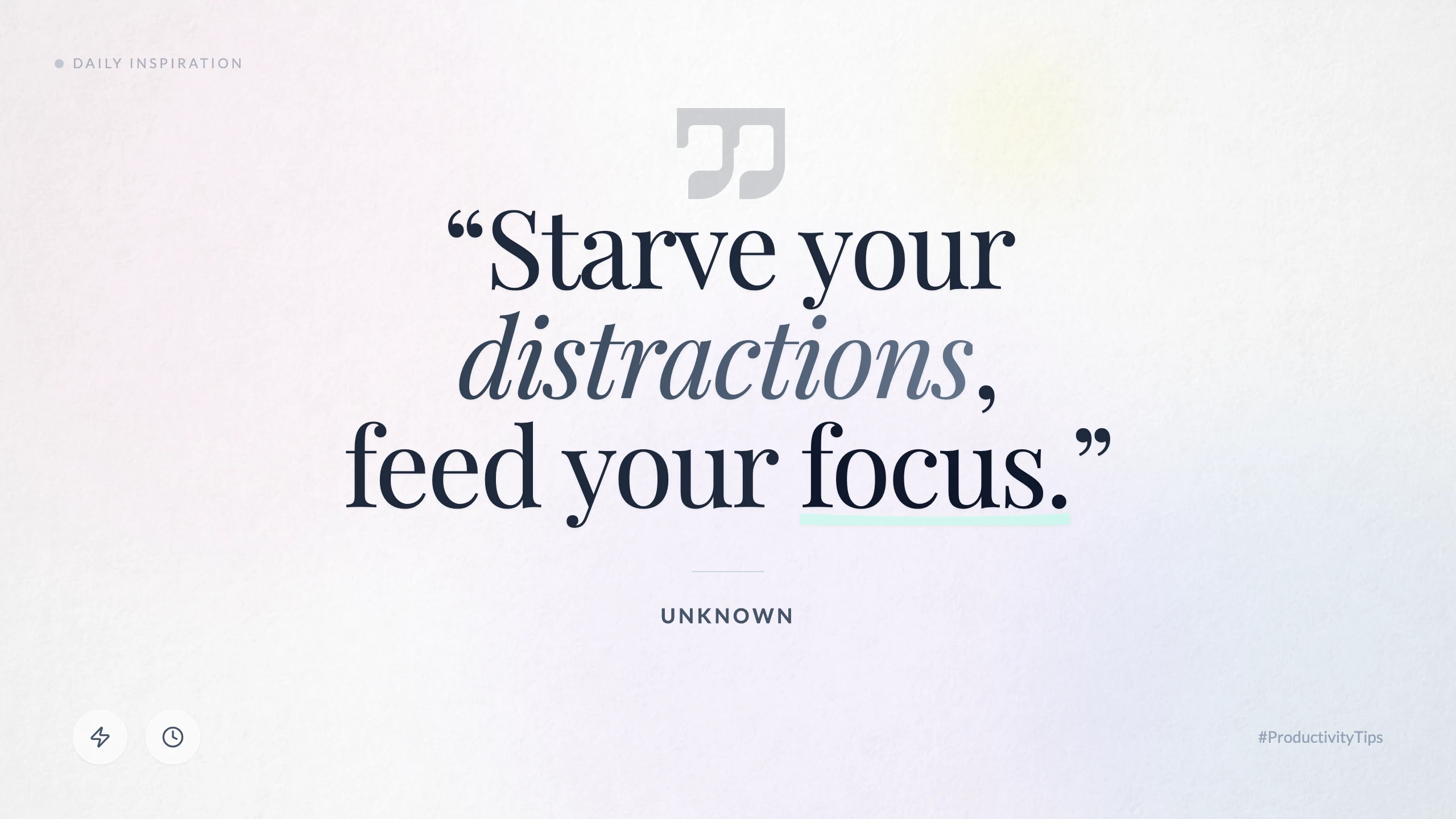 Productivity Quote: cover