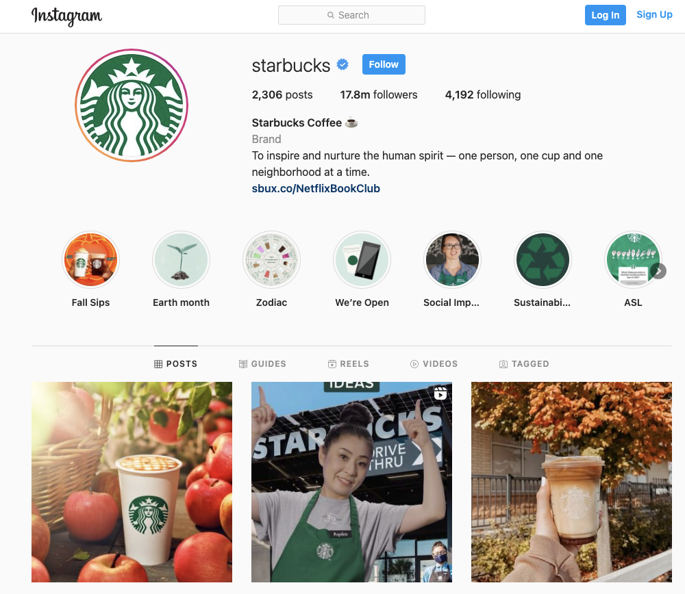 Starbucks Social media marketing