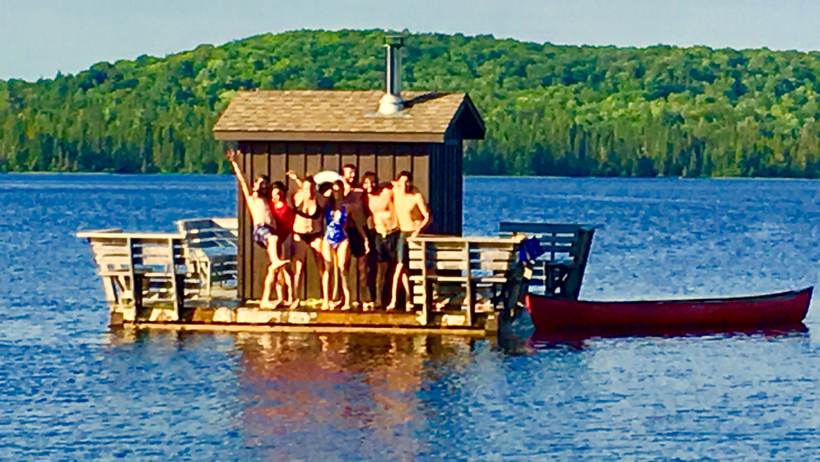 Floating sauna