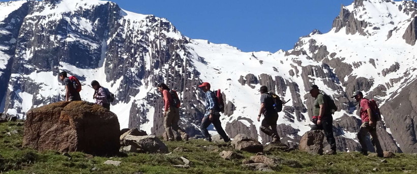 Hiking in the Andes Range