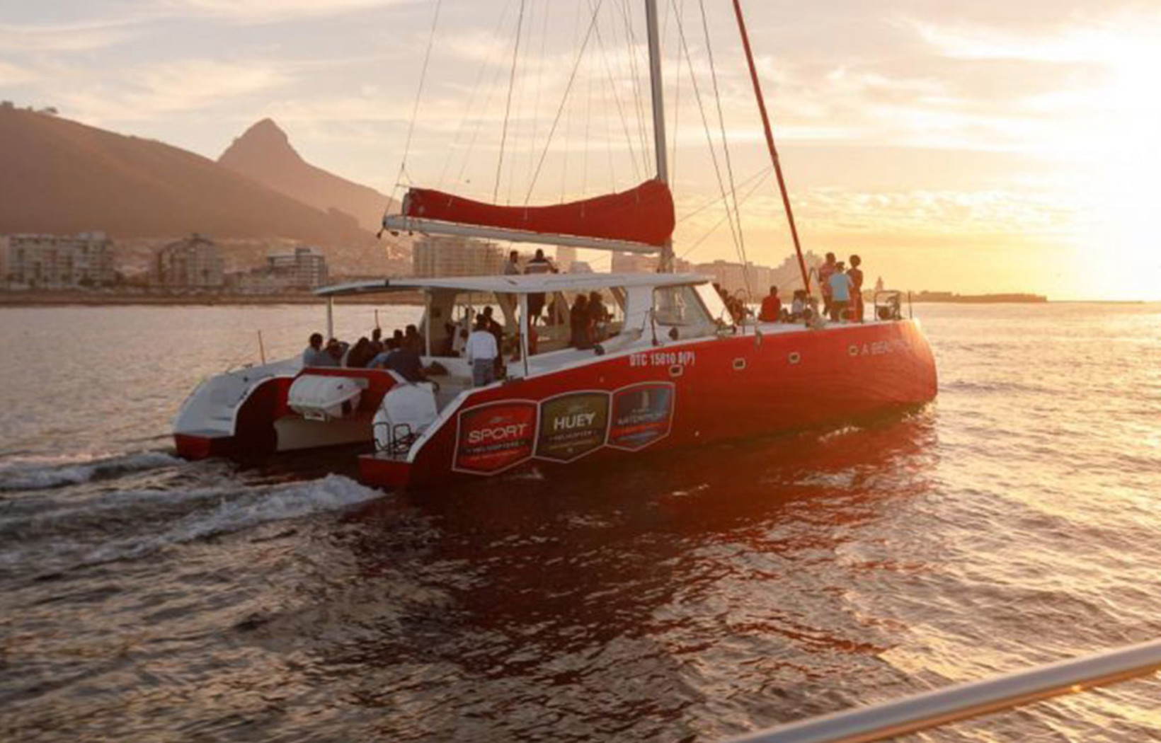 sunset catamaran cruise cape town