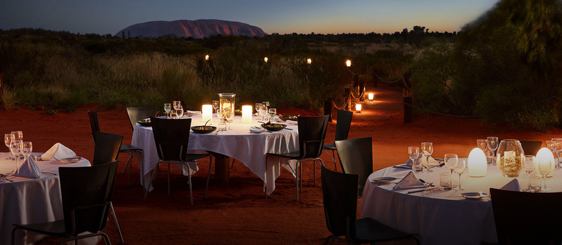 image of tables set up for a dinner