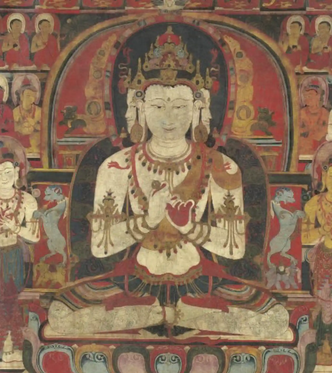 01. Vairocana, Vairochana, Vajradhātu, Dainichi Nyorai, the diamond sphere or Mahāvairocana Buddha. Embodies enlightened form. (Tib. rNam-par snang-mdzad).