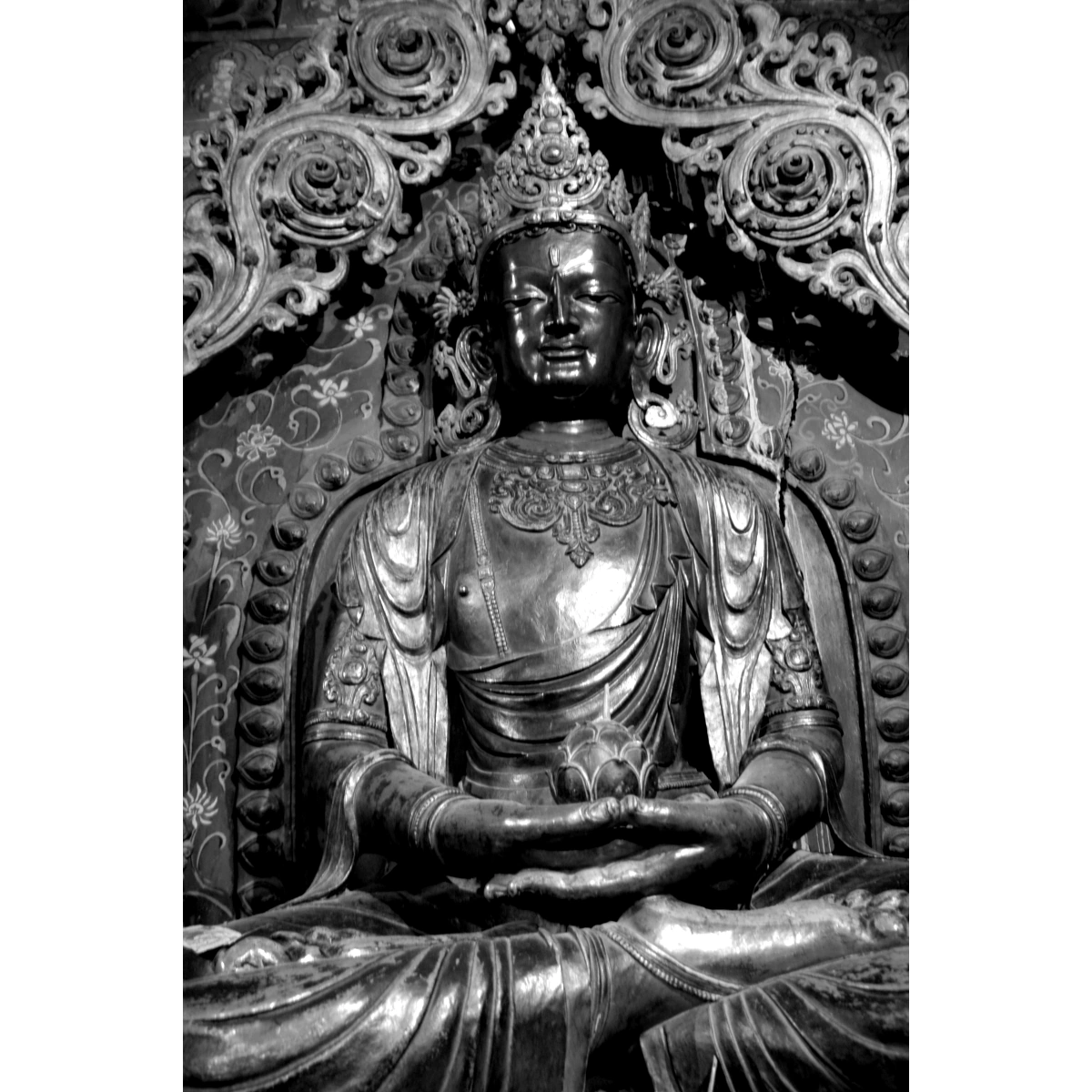 Resting Buddha L 33cm - Boeddha-beelden.com