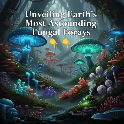 Collage of visually striking and unique fungi species