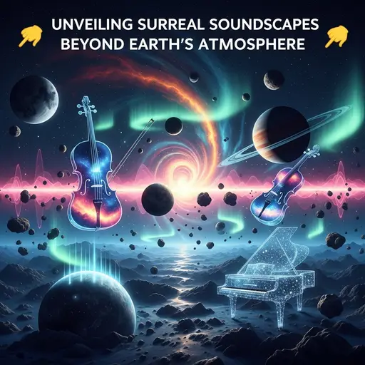 Abstract representation of sound waves in space