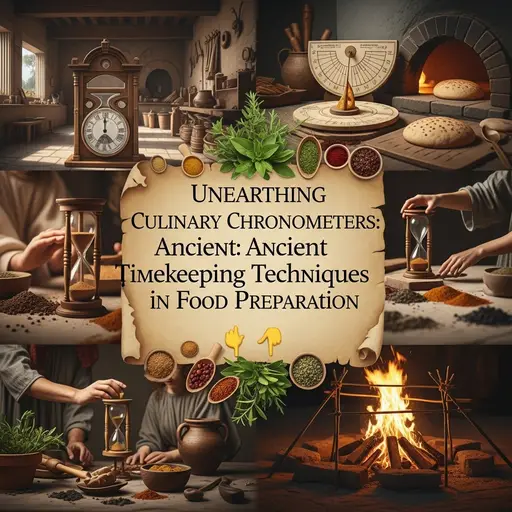Visualizing ancient timekeeping in food preparation techniques.