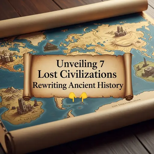 Map showing locations of 7 lost civilizations