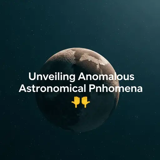 Collage of celestial anomalies and astronomical phenomena.