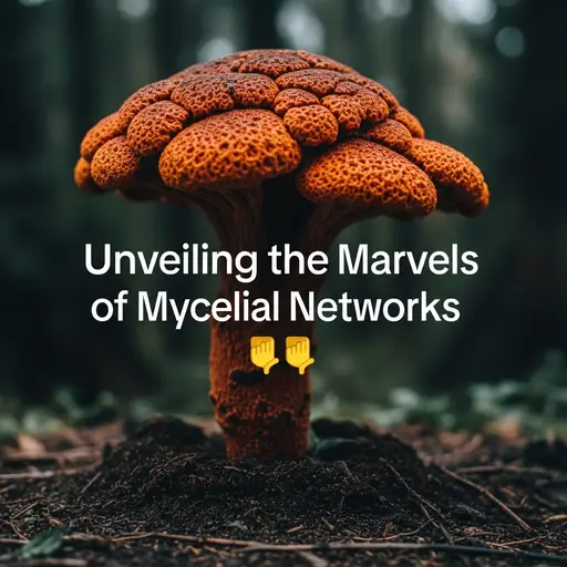 Intricate illustration of underground mycelial connections in a forest.