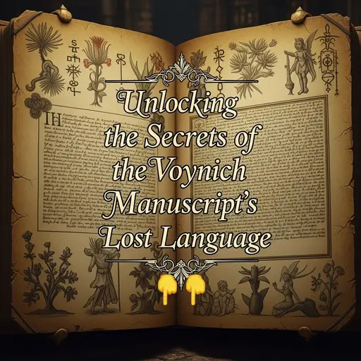 Mysterious Voynich Manuscript with unique script and illustrations