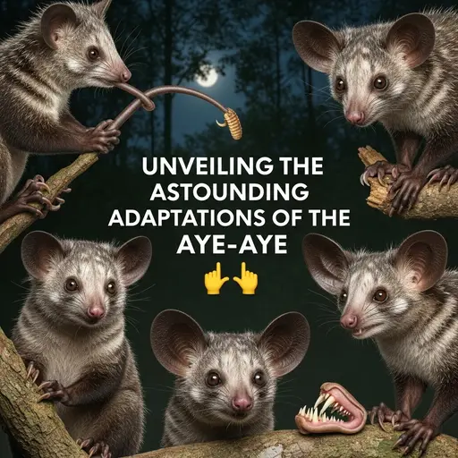 Aye-aye's specialized finger tapping on wood