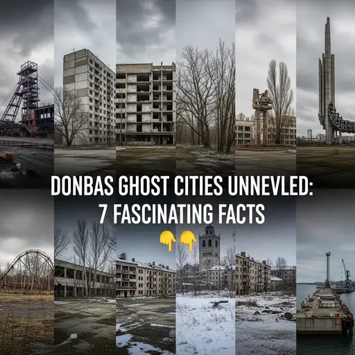 Abandoned industrial landscape in the Donbas region