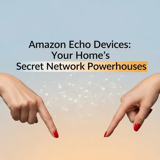 Diagram showing Amazon Echo devices forming a Wi-Fi mesh