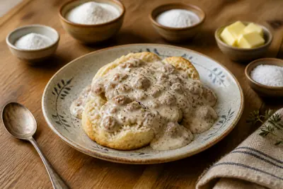 Biscuits con salsa — estadounidenses — ChefSnap