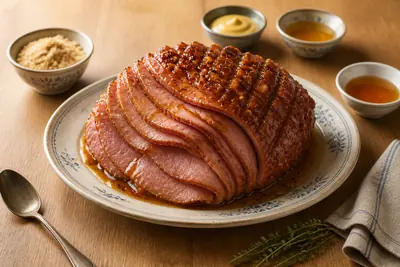 Jamón al horno glaseado — estadounidenses — ChefSnap