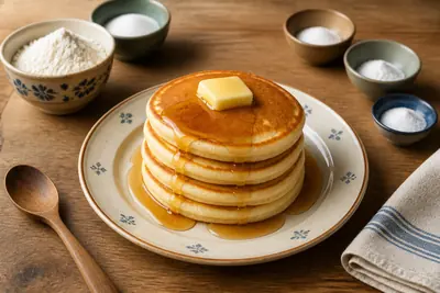 Panqueques con jarabe de arce — estadounidenses — ChefSnap