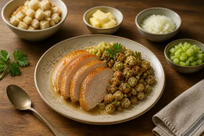 Pavo asado con relleno — estadounidenses — ChefSnap