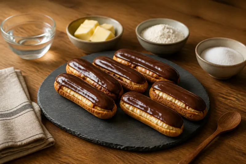 Classic Chocolate Éclairs — Bakery / Pastries — ChefSnap