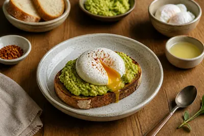 Toast con avocado schiacciato e uovo in camicia — colazioni — ChefSnap
